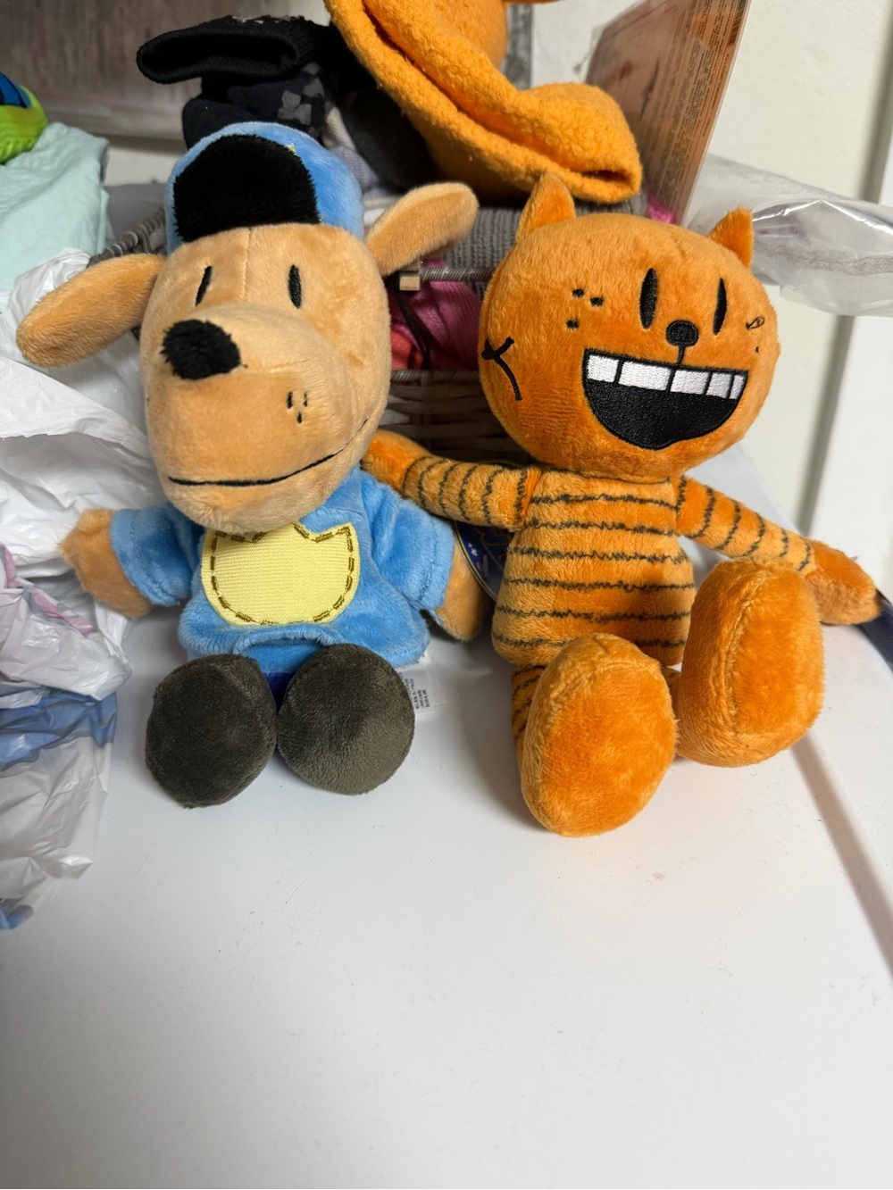 Dog man and Petey- Soft Cuddly Stuffed Animal